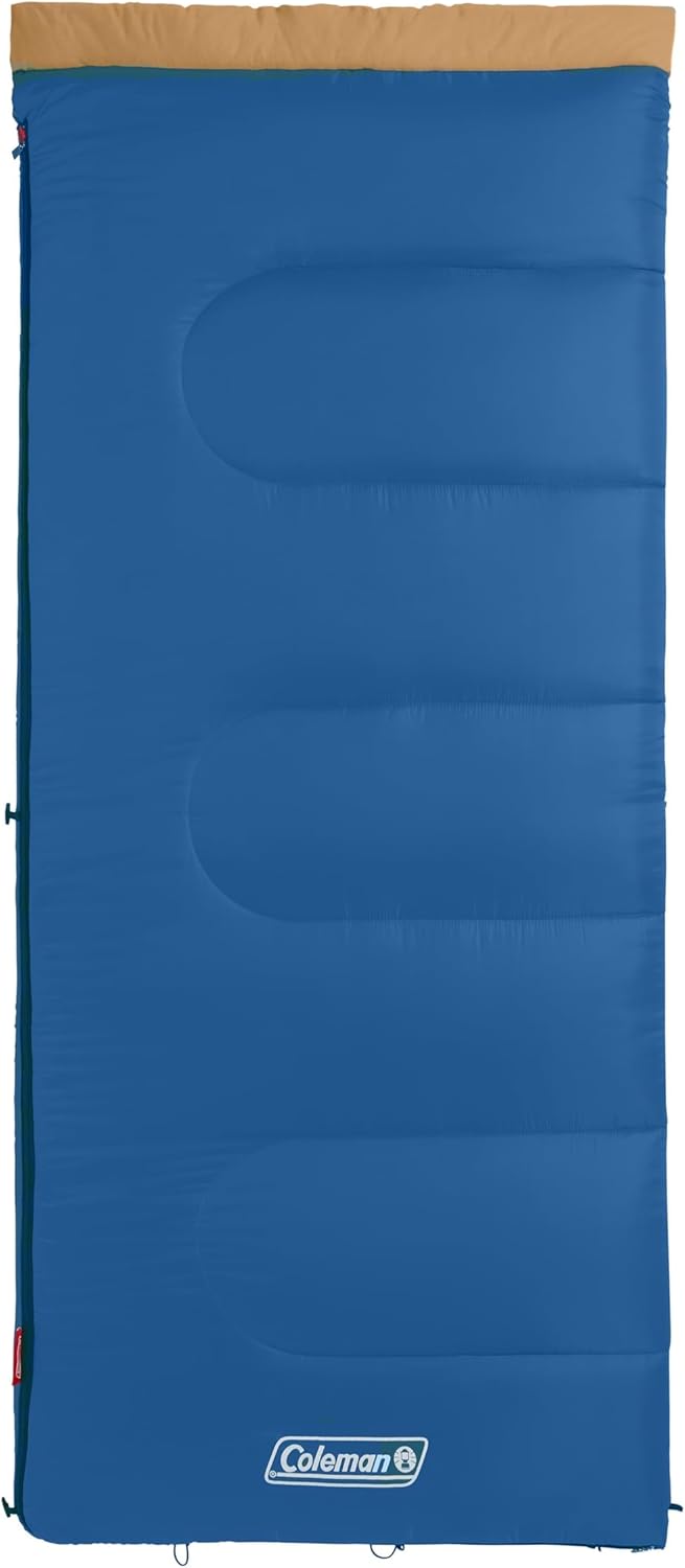 Coleman Brazos 20/30°F Adult Cool-Weather Sleeping Bag with No-Snag Zipper & Stuff Sack, Machine Washable, Great for Camping, Traveling, Guests, & More - Image 7
